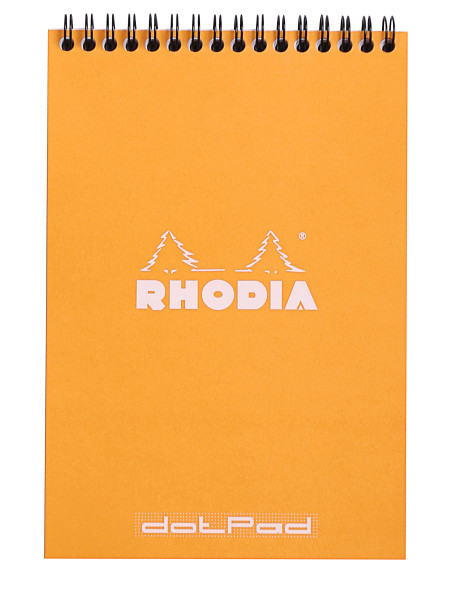 Rhodia Classic Wirebound Notepad - Large - Orange - Dotted